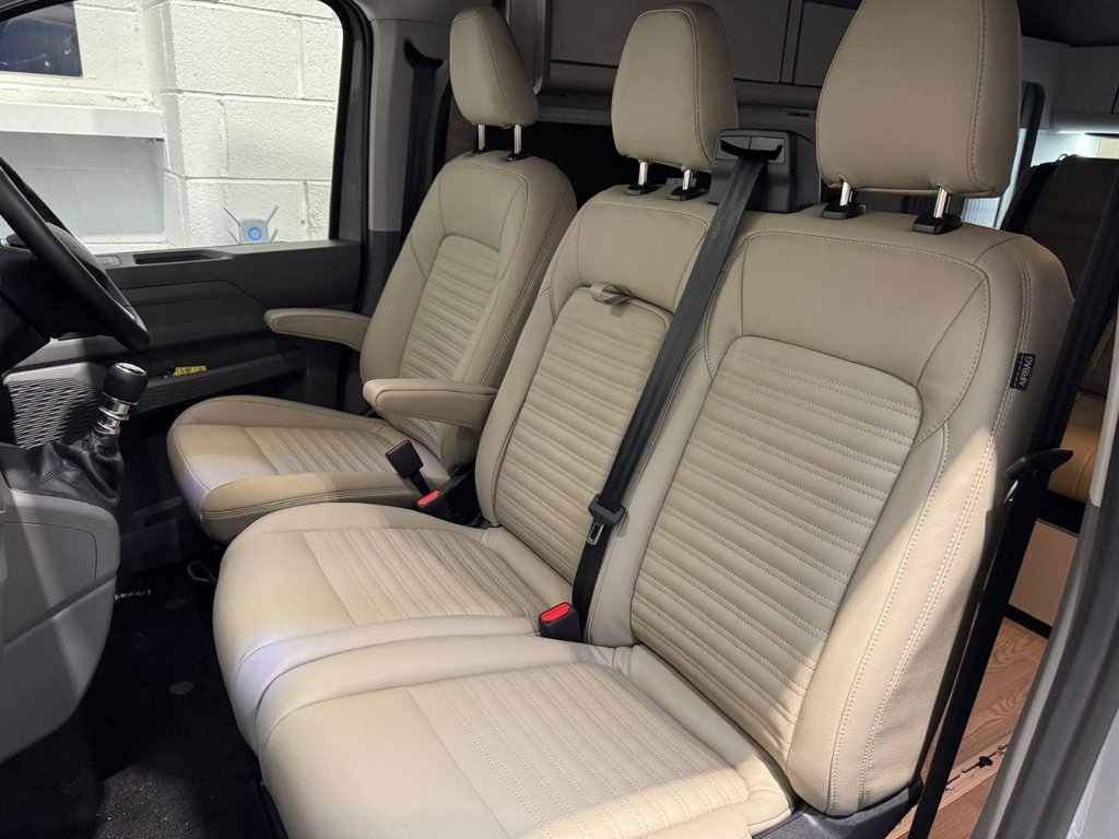 Cream leather cab seats